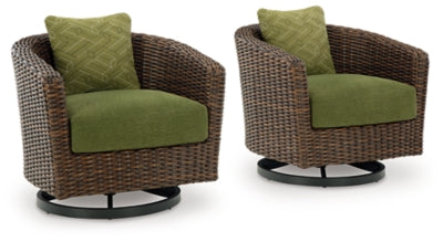 Horizon Hall Outdoor Swivel Lounge Chair with Cushion