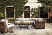 Beachcroft 3-Piece Outdoor Sectional with Coffee Table and 2 End Tables