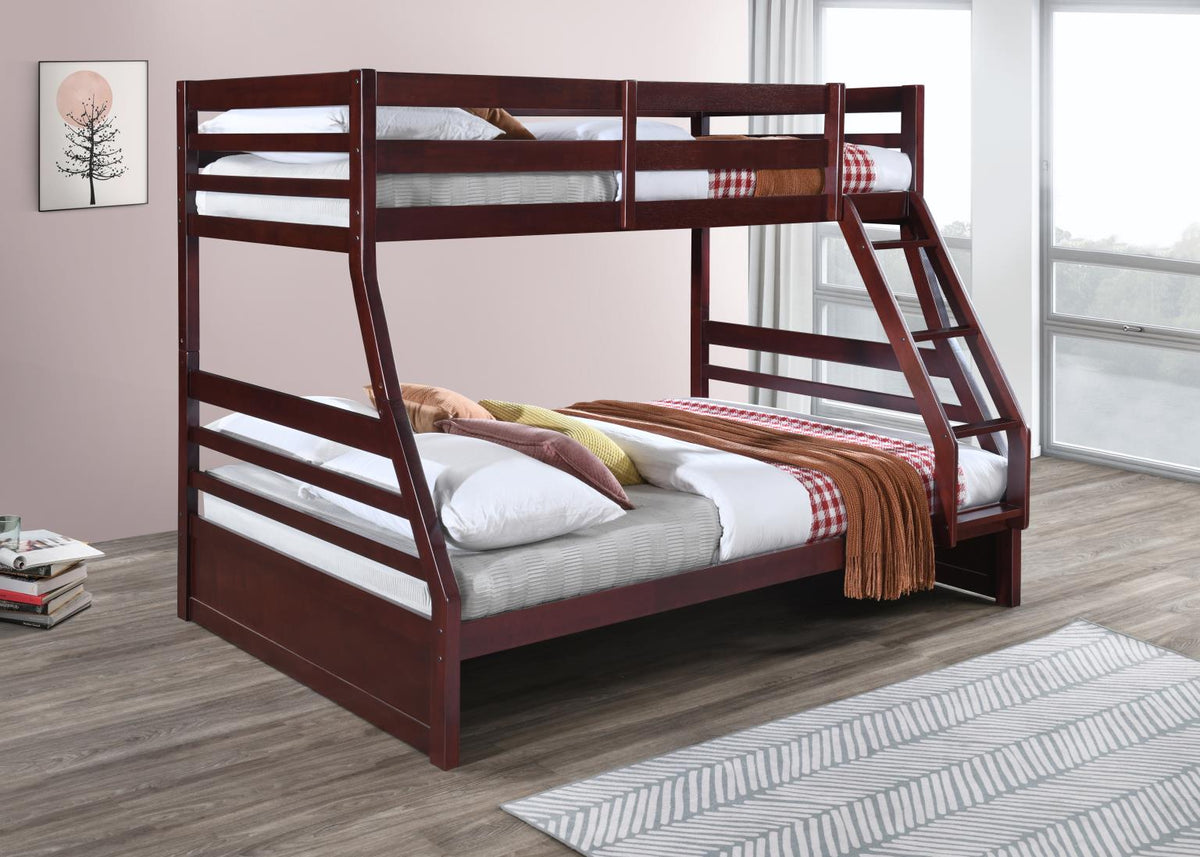 Dark Brown Twin/Full Bunk Bed