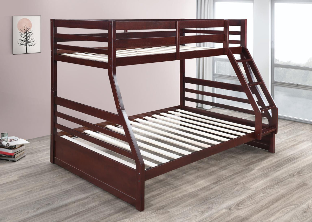 Dark Brown Twin/Full Bunk Bed