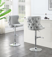 Gray Velvet Bar Stool