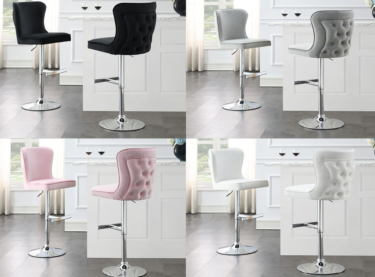 Pink Velvet Bar Stool