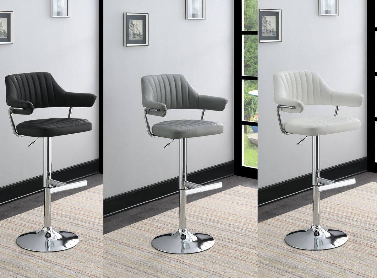 Gray Leather PU Bar Stool