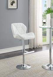 White Leather PU Bar Stool