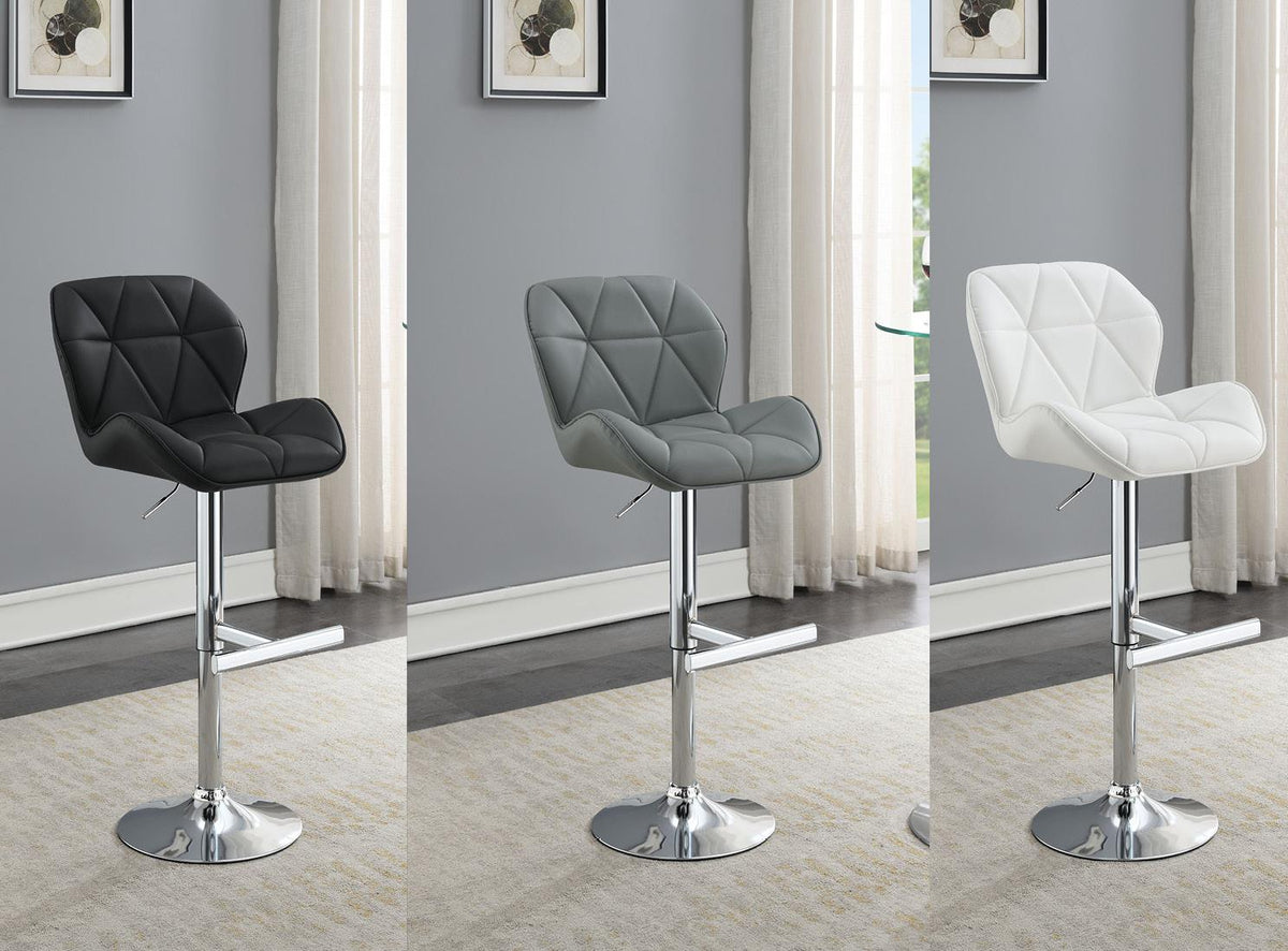 Gray Leather PU Bar Stool