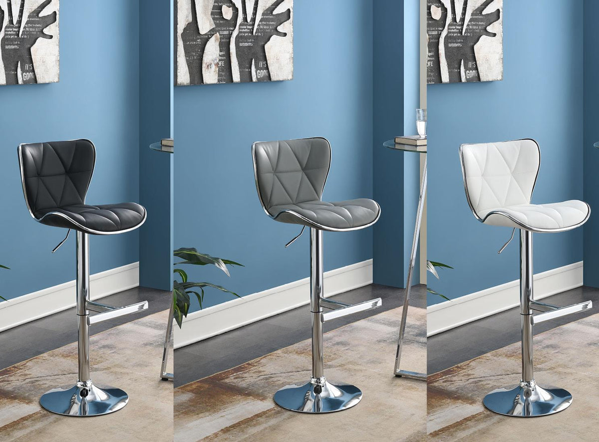 White Leather PU Bar Stool