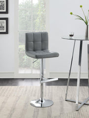 Gray Leather PU Bar Stool