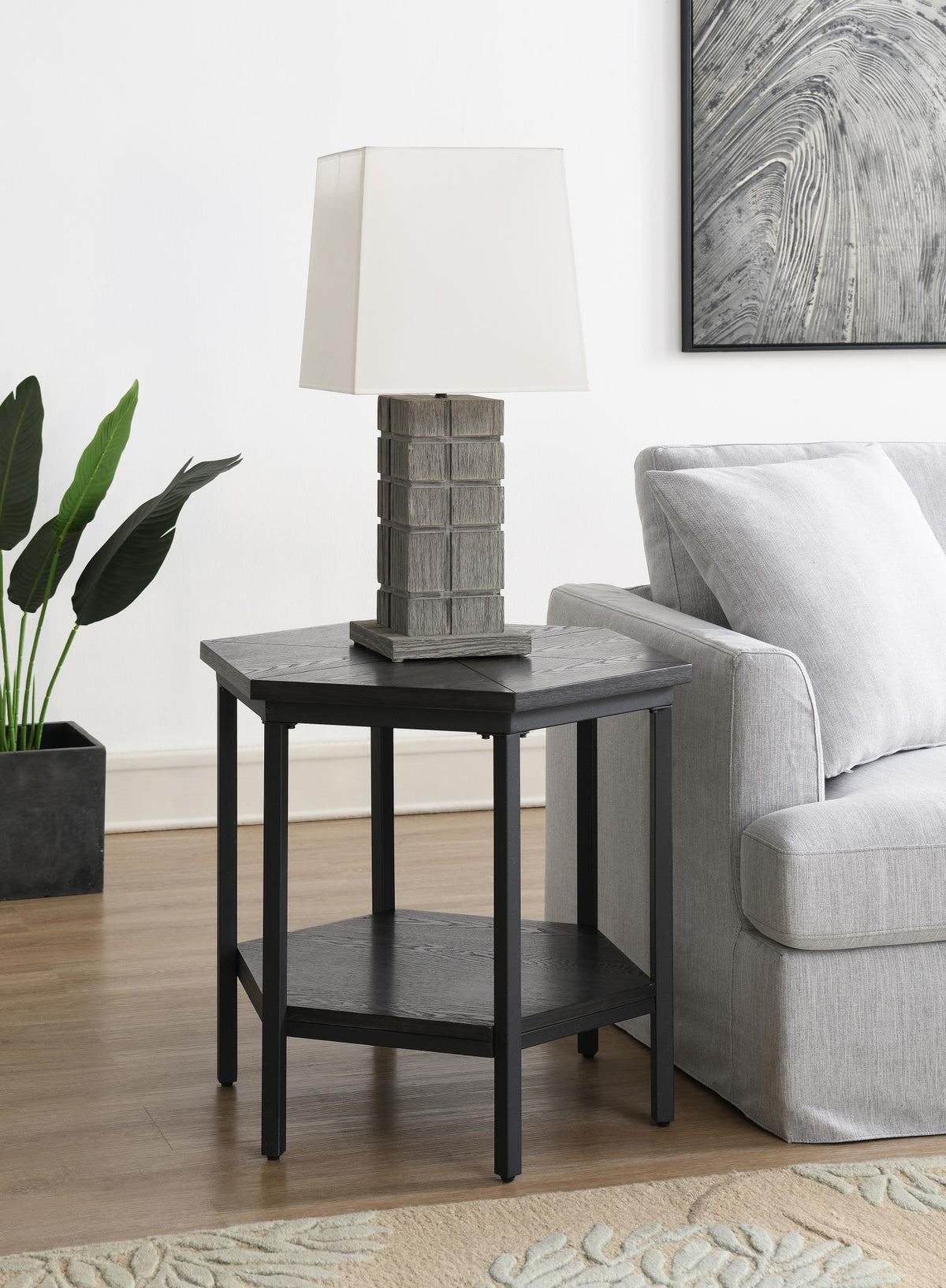 Gray End Table
