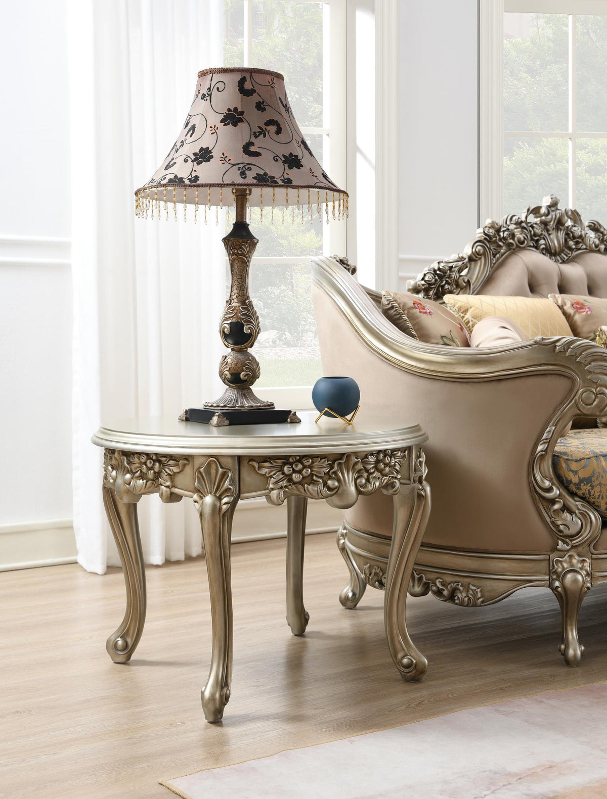 Traditional Champagne End Table