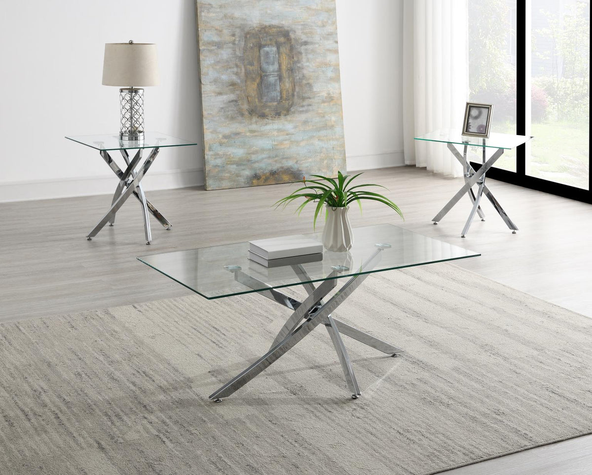Chrome 3 Pk Table Set (3/Cn)