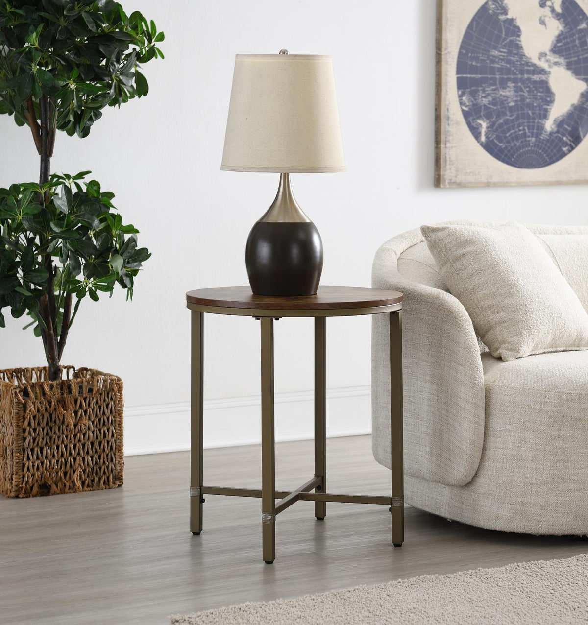 Round Coffee Table & 2 End Table
