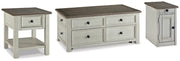 Bolanburg Coffee Table with End Table and Chairside End Table