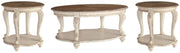 Realyn Coffee Table and 2 End Tables
