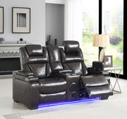 Brown Brown Power Reclining Loveseat