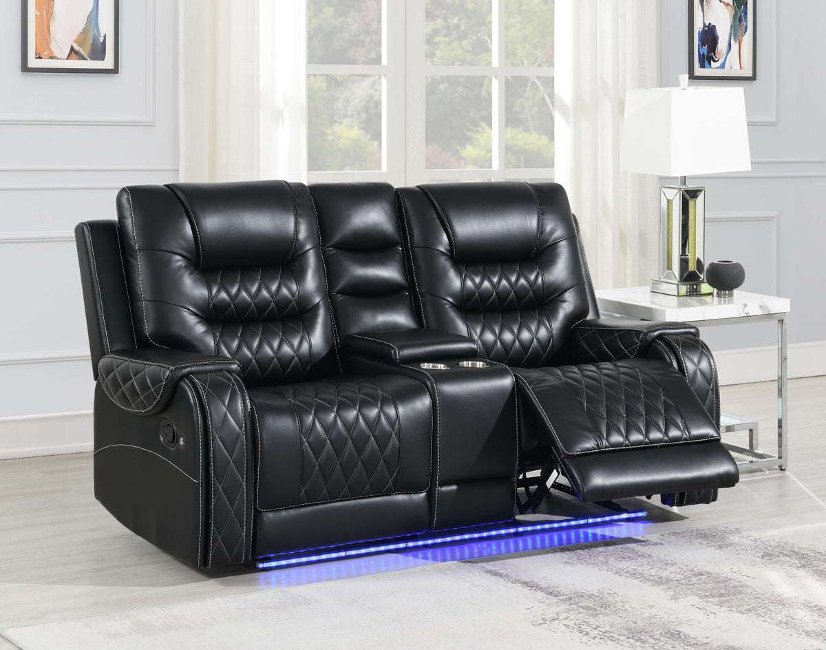 Black Motion Loveseat