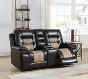 Brown Motion Glider Loveseat
