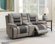 Gray/Charcoal Motion Glider Loveseat