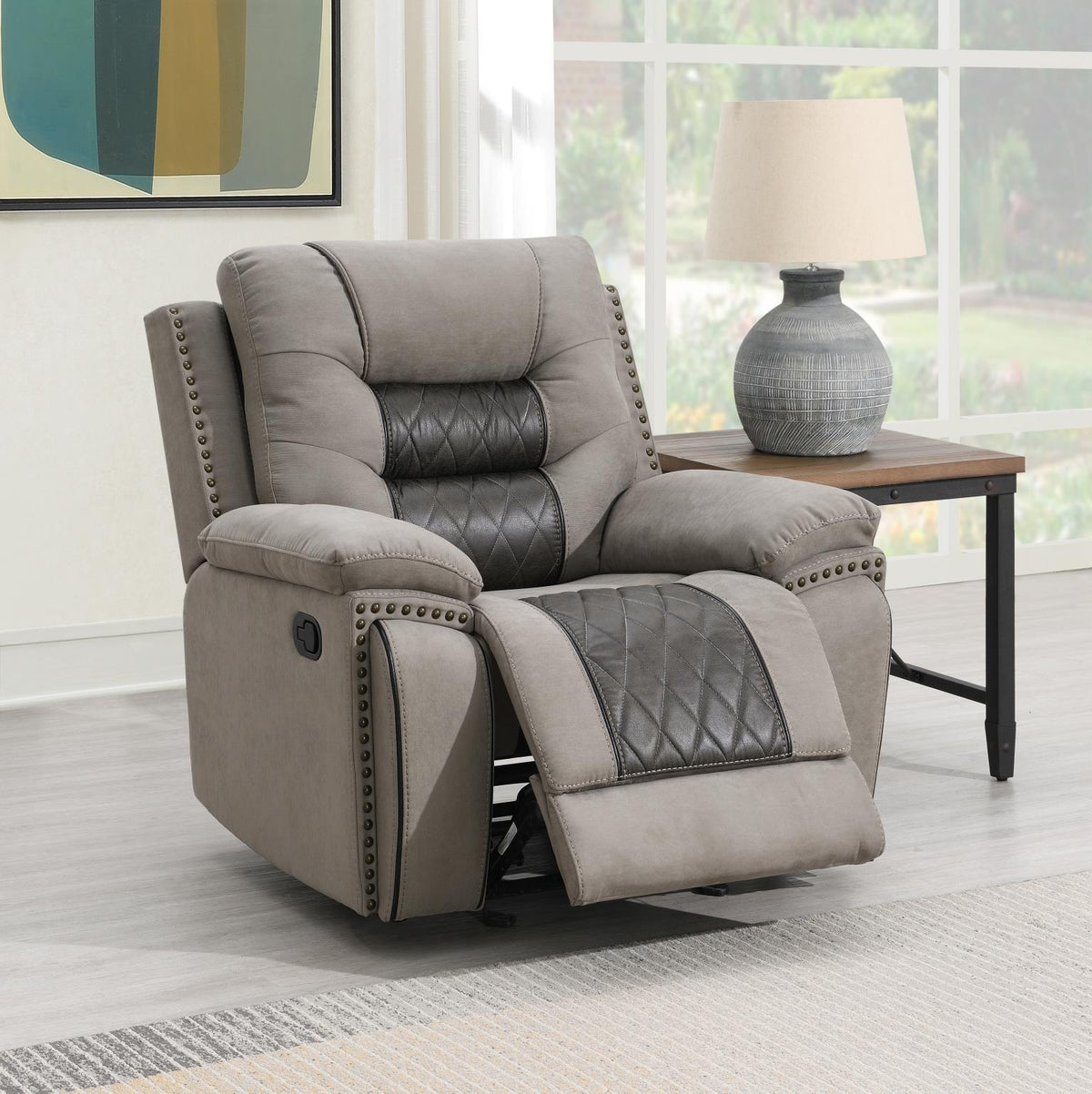 Gray/Charcoal Motion Glider Chair