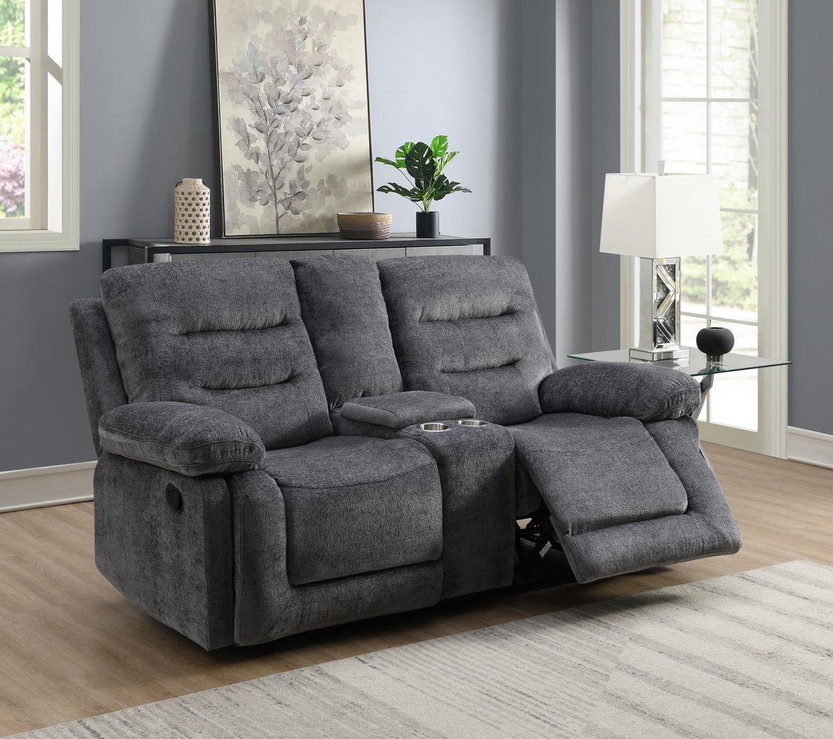 Gray Motion Loveseat