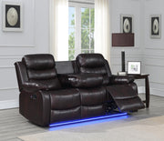 Brown Motion LED Sofa
