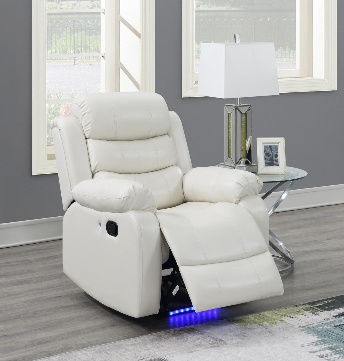 White Motion LED Chair
