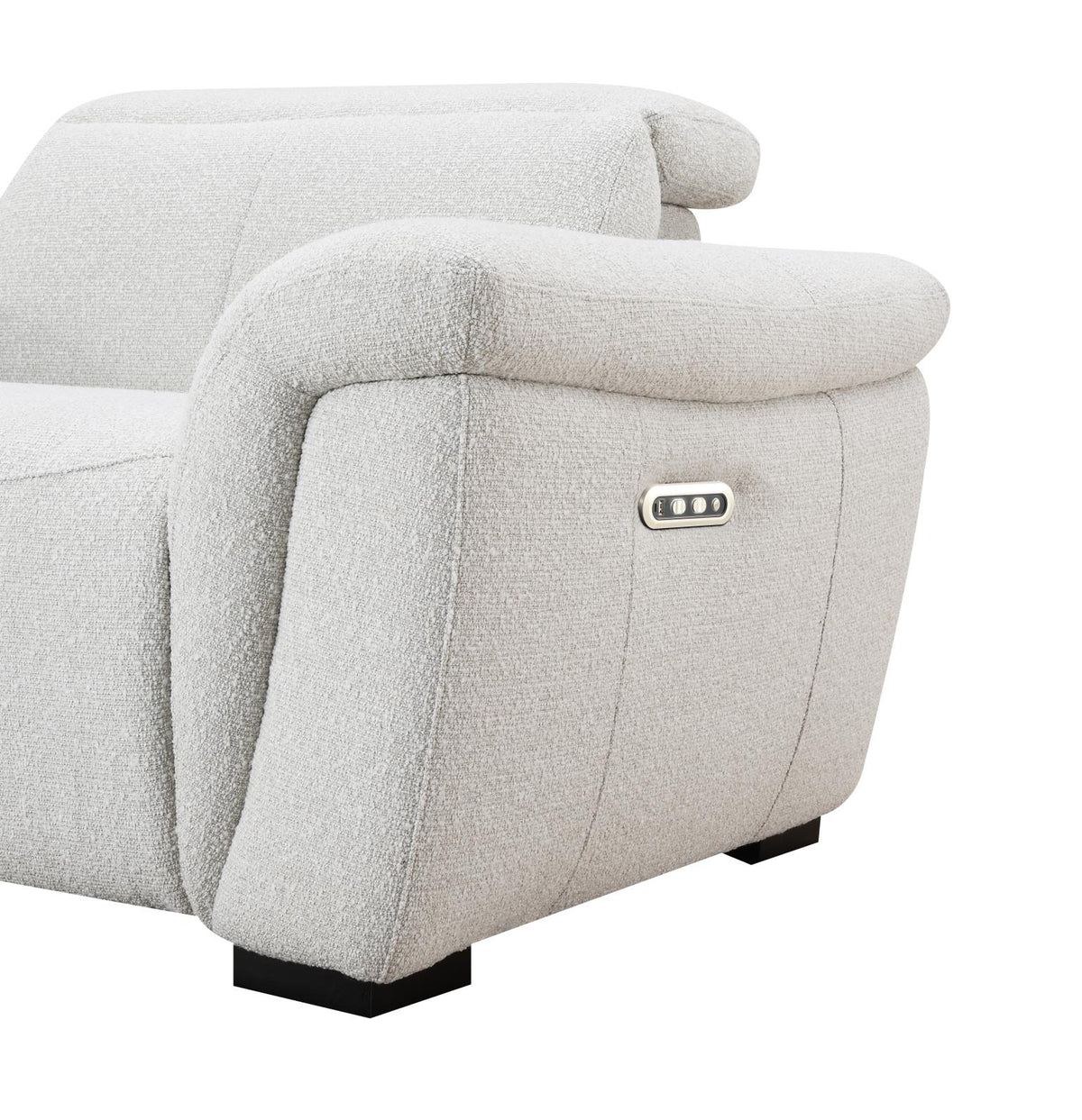 6-Piece Beige Power Reclining Sectional with Power Headrest
