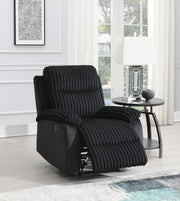 Black Corduroy Motion Chair