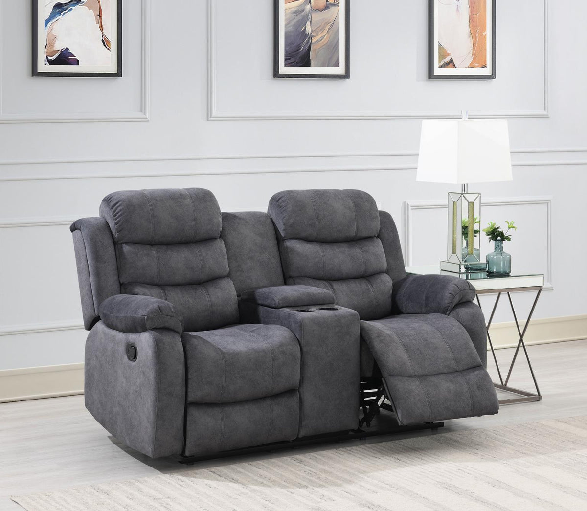 Gray Motion Loveseat