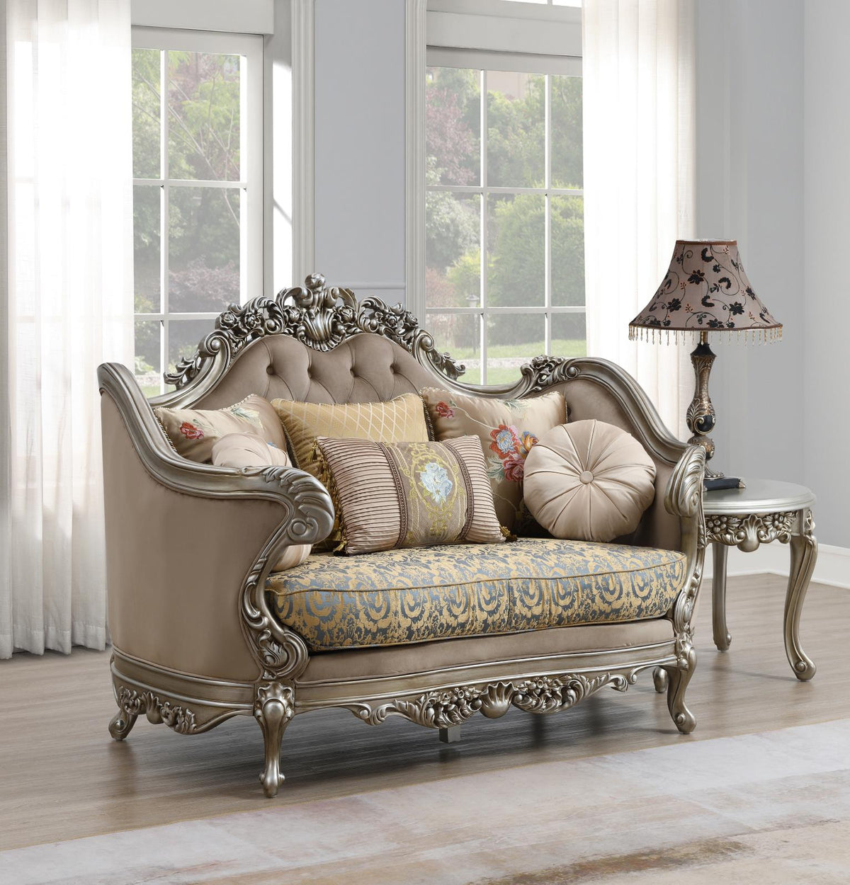 Traditional Brown 2-Piece Living Room Set U197
