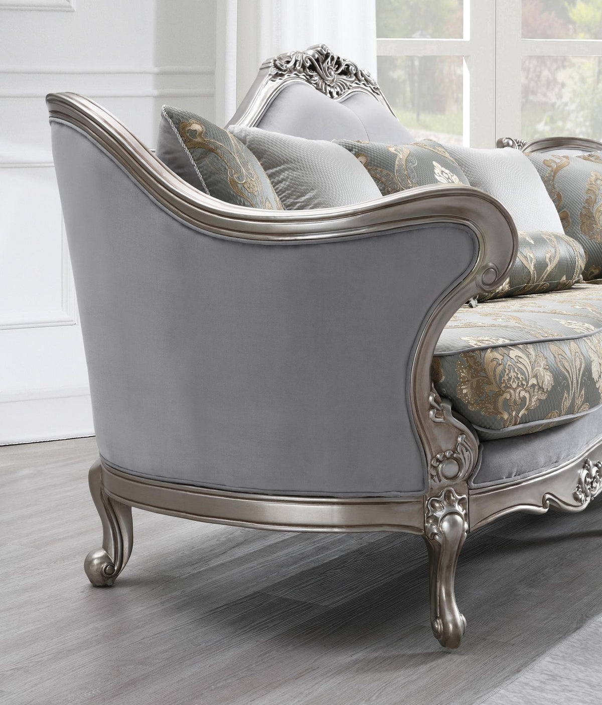 Traditional Gray 2-Piece Living Room Set U198