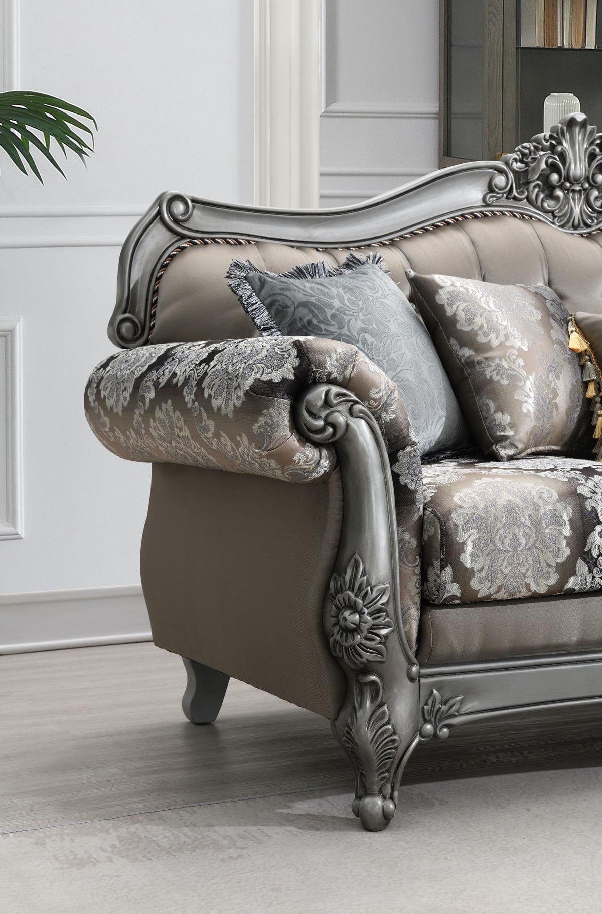 Traditional Gray 2-Piece Living Room Set U203