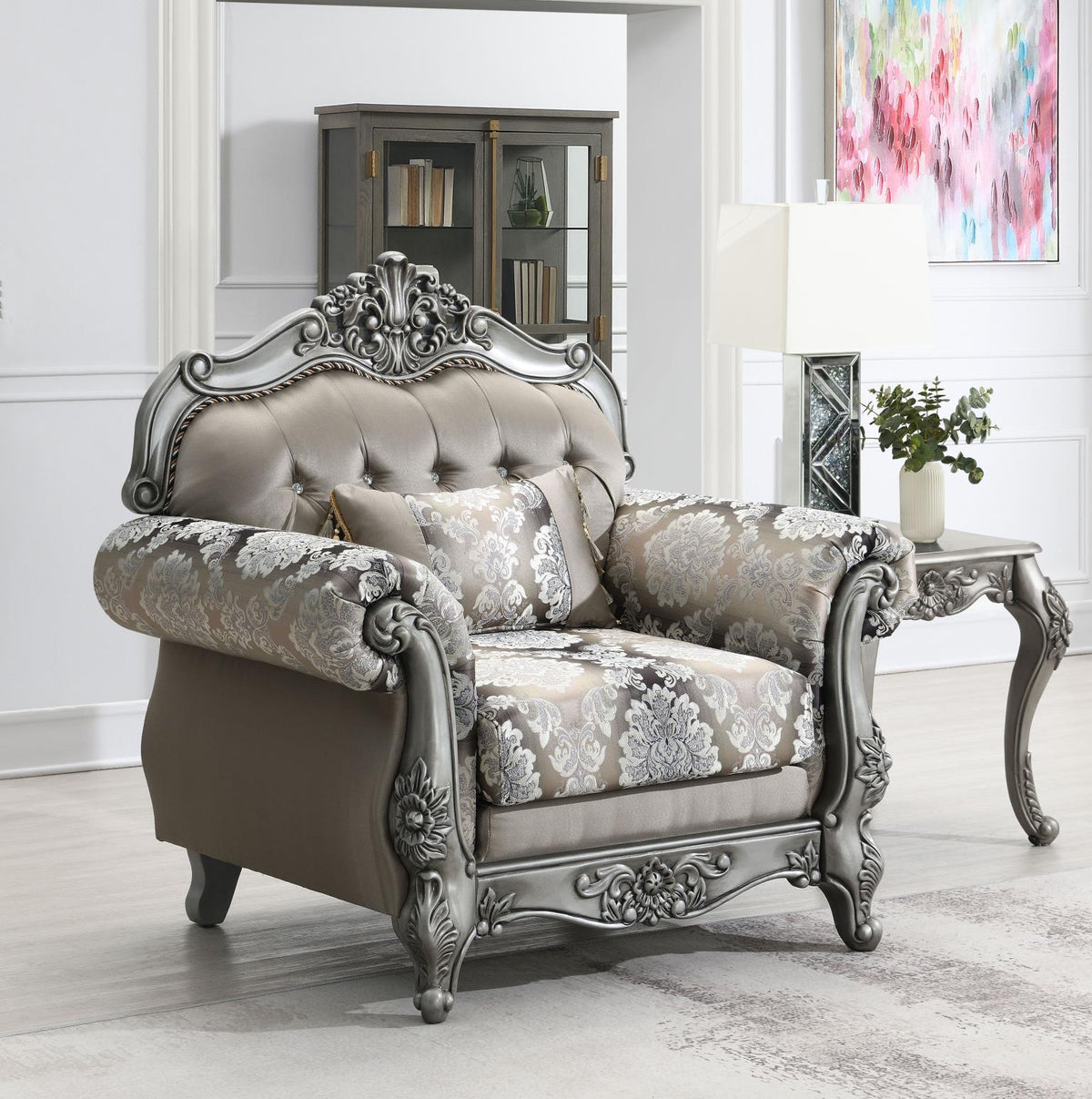 Traditional Gray 2-Piece Living Room Set U203