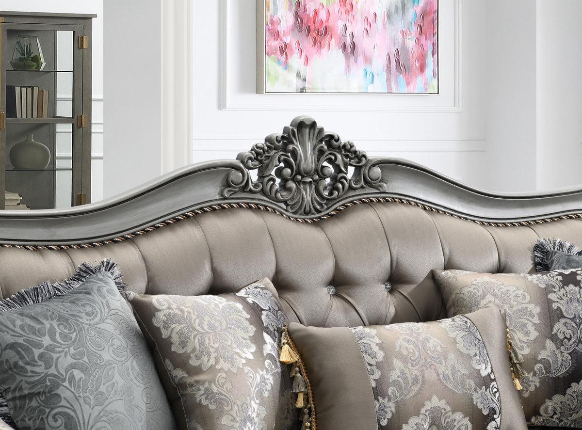 Traditional Gray 2-Piece Living Room Set U203