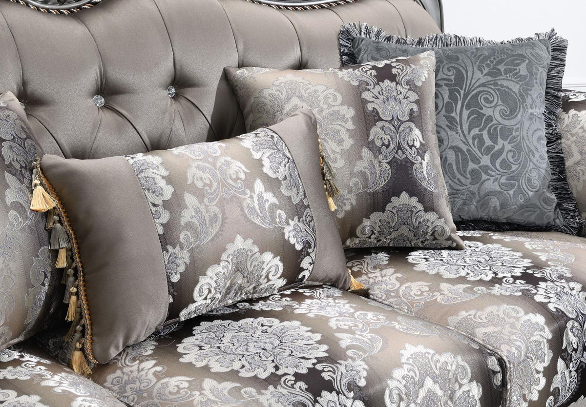 Traditional Gray 2-Piece Living Room Set U203