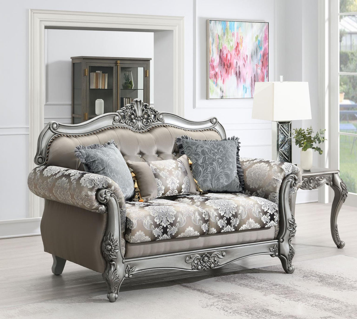 Traditional Gray Sofa