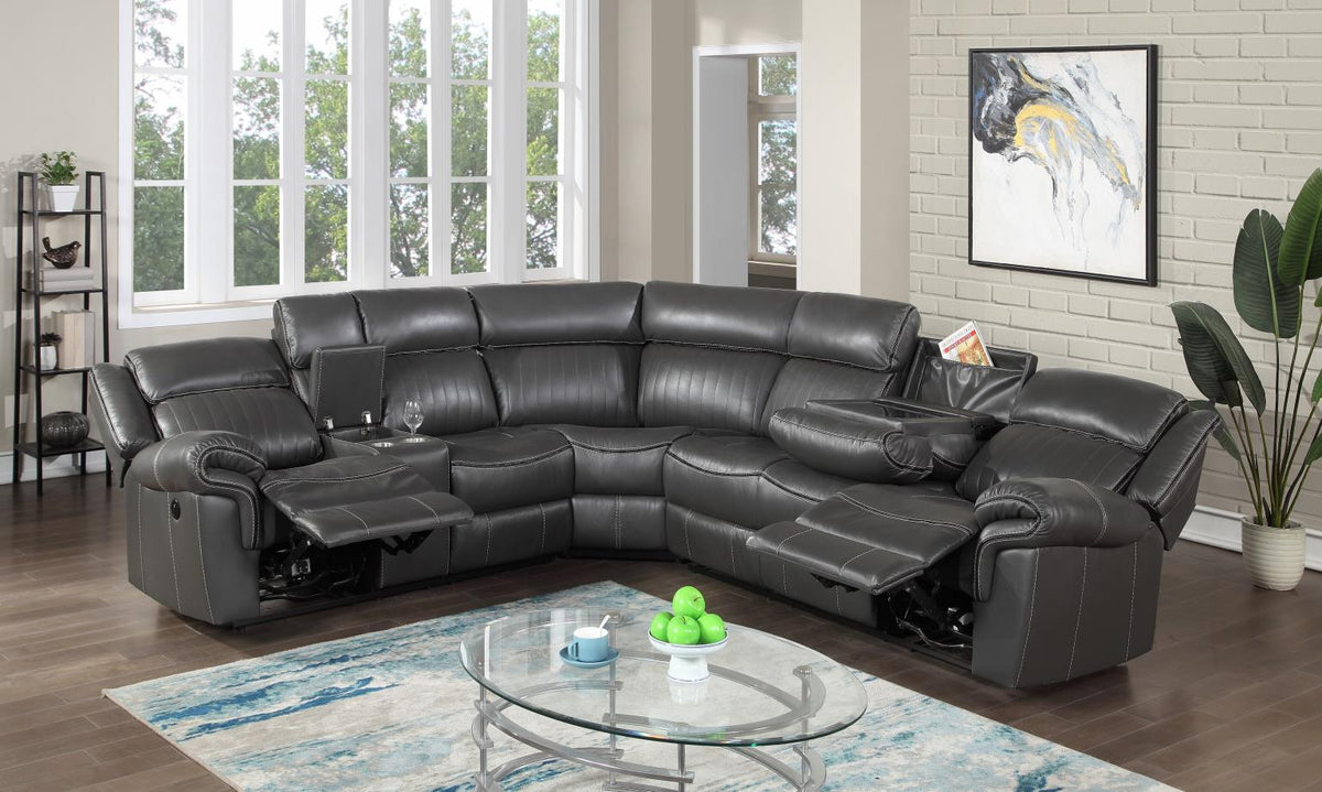 3-Piece Power Reclining Sectional with Screen