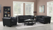 Black PU Ottoman