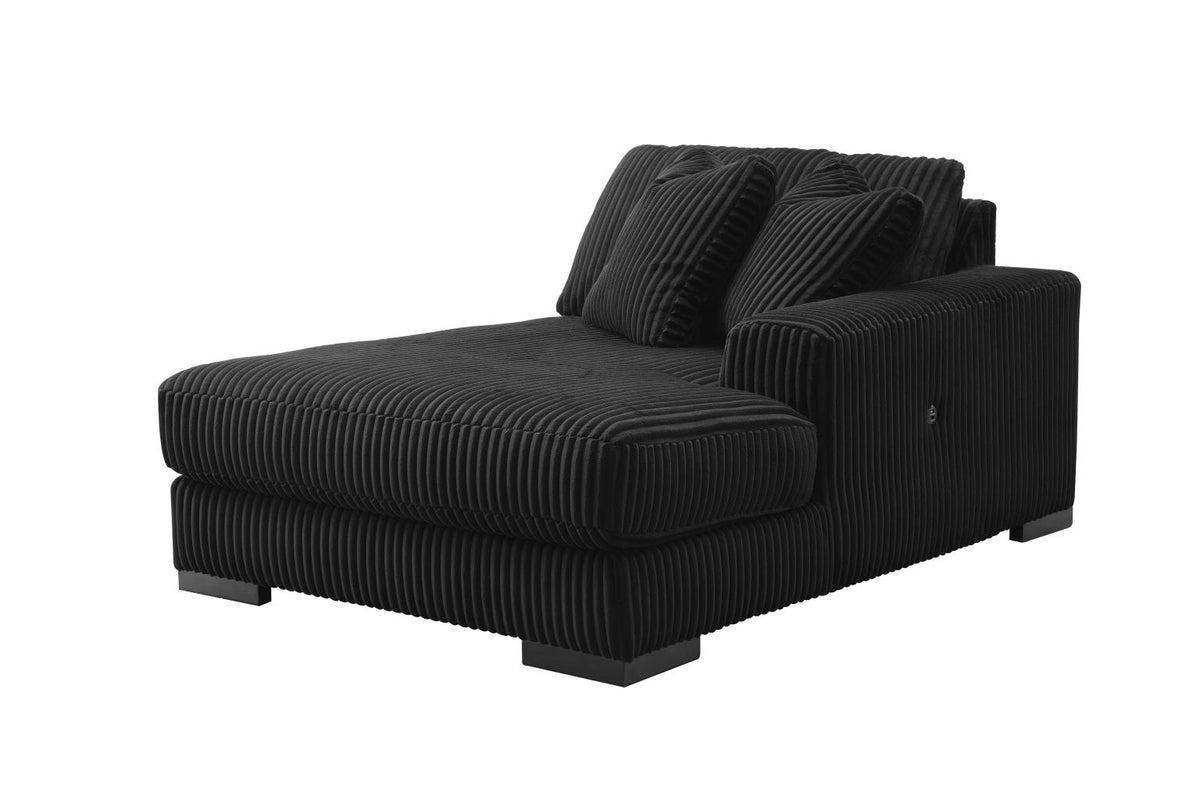 Black Corner Chaise