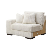 Ivory Left Chair with USB-C Charger