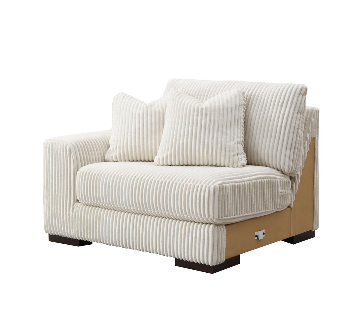 Ivory Left Chair with USB-C Charger