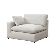 Linen Left Chair with USB-C Charger
