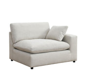 Linen Right Chair with USB-C Charger