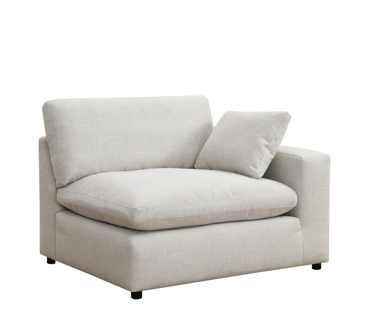 Linen Right Chair with USB-C Charger