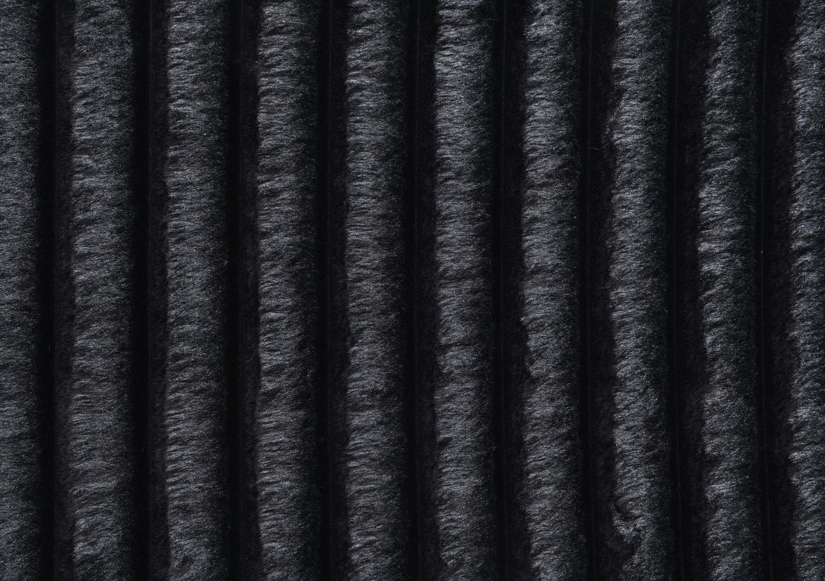 Black Corduroy 3-Piece Sectional