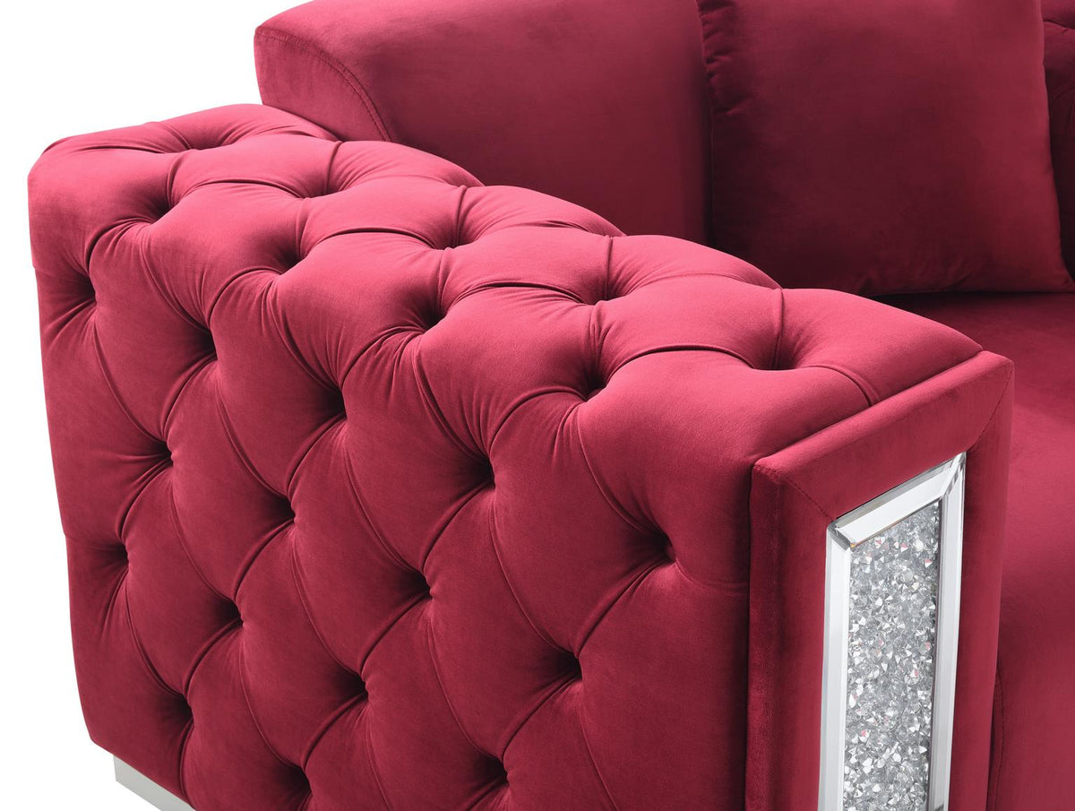 Burgundy Velvet Chair