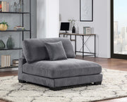 Gray Armless Chair (With Pillow)