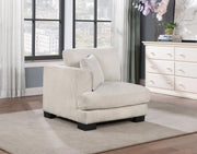 Beige Left Chair with Pillow