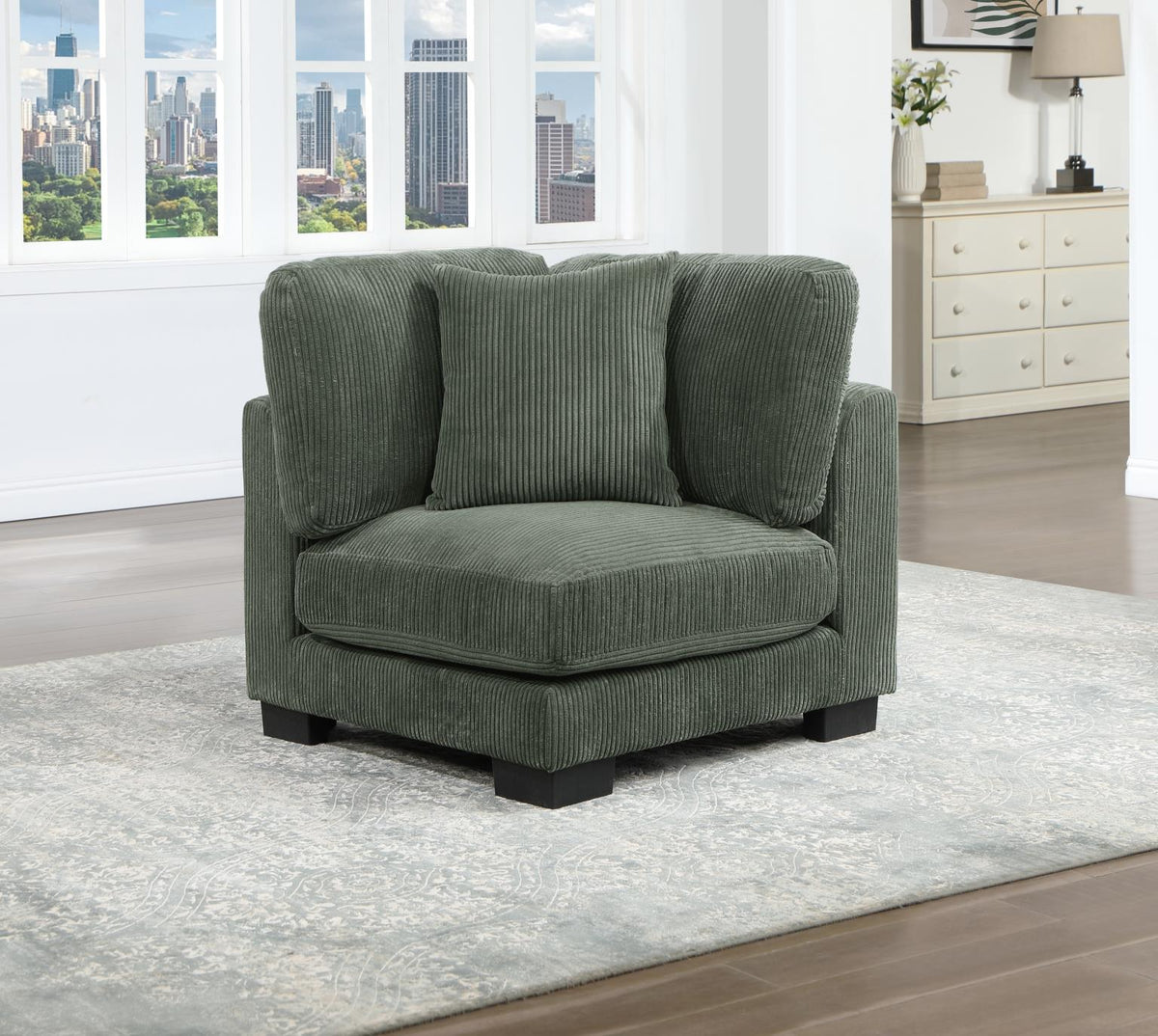 Green Wedge with Pillow