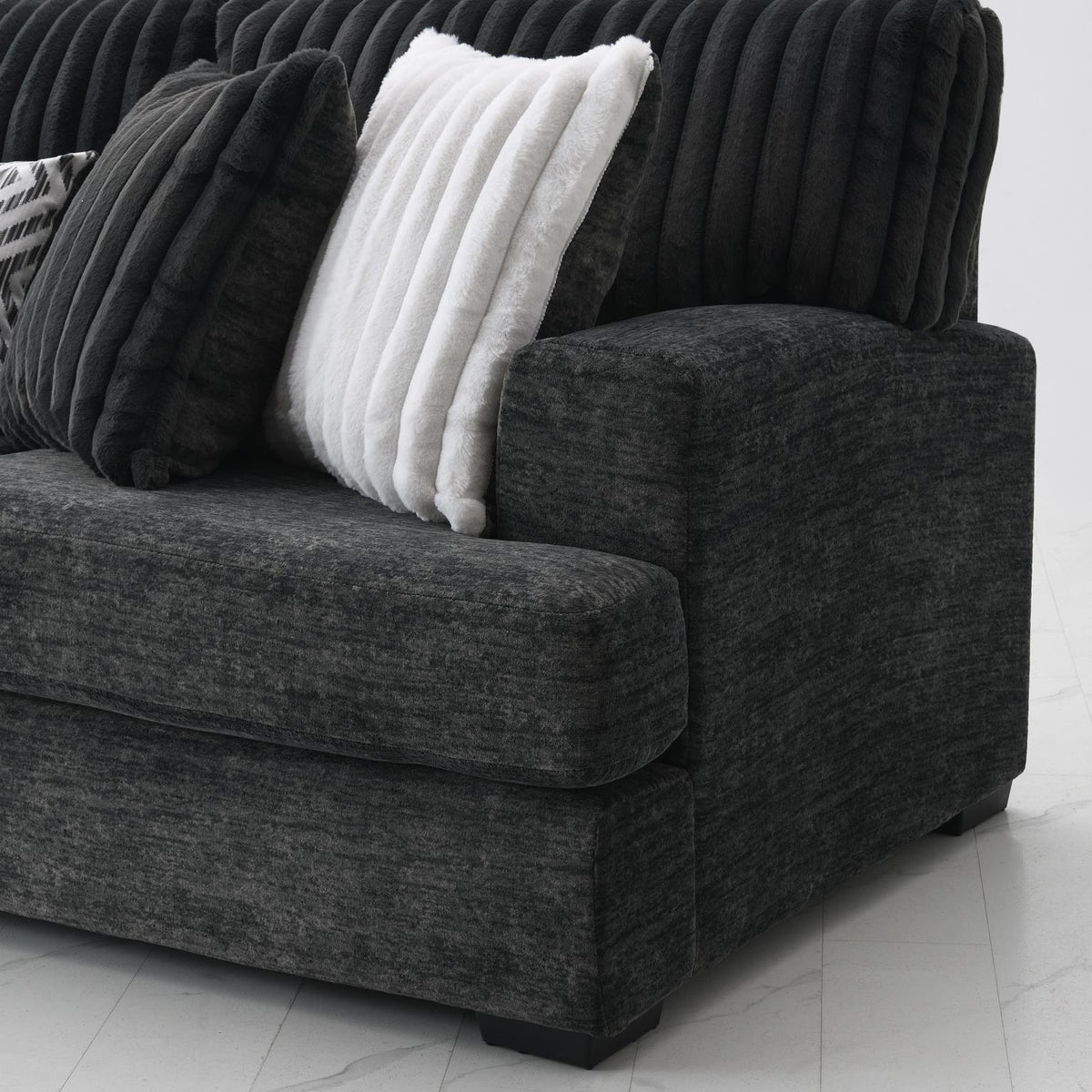 Charcoal 3-Piece Sectional