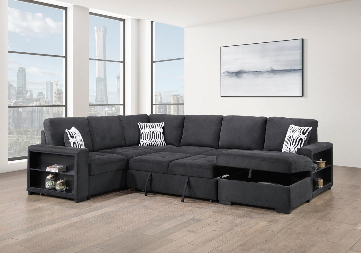 Black Storage Ottoman